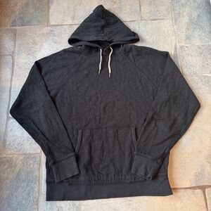 J.Crew Knit Goods‎ Black Hoodie Mens M Pullover Made in Egypt Raglan Fit